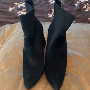 Steve Madden Black Suede Ankle Booties